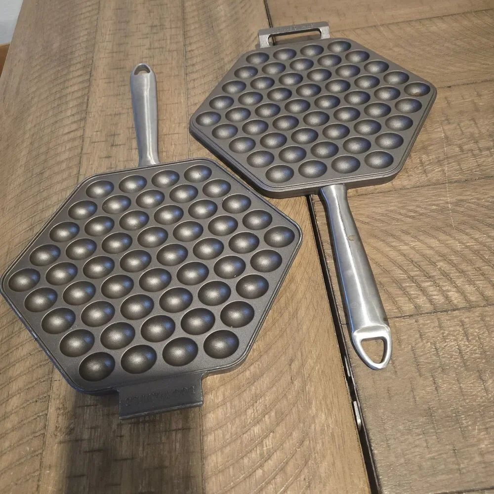 Nordic Ware Cast Aluminum Egg / Bubble  Waffle Pan USA Non Stick